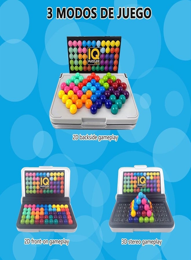 STOFFIER GARTEN IQ Puzzle Game, Travel Game for Kids and Adults, Cognitive Skill-Building Brain Game - Brain Teaser Game for Ages 6 & Up, 120 Challenges in Travel-Friendly Case - Image 3